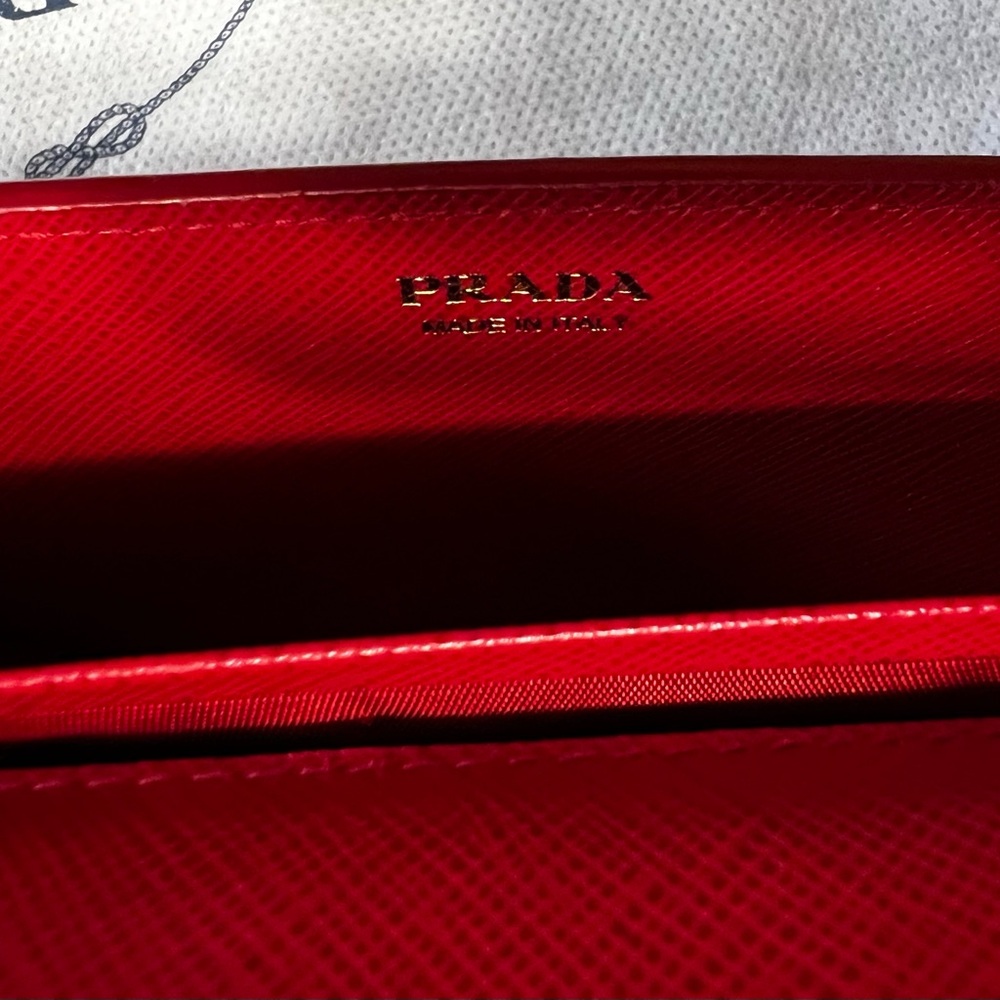 OBO: PRADA Mini Wallet Bag, Fiery Red - Picture 10 of 14